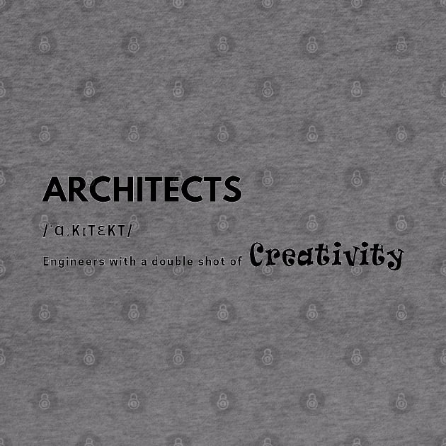 Architects X Engineers. Black Letters by The Architect Shop